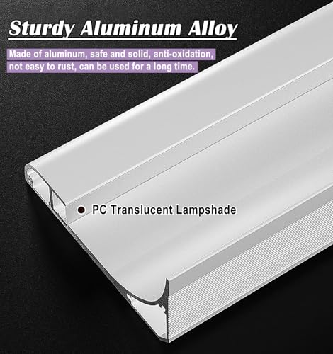 Aluminiowy kanał LED do oświetlenia sufitowego w pomieszczeniach, listwa wykończeniowa, listwa przypodłogowa 5,5 m / 18ft, dekoracyjna listwa przypodłogowa do salonu, dekoracja domu