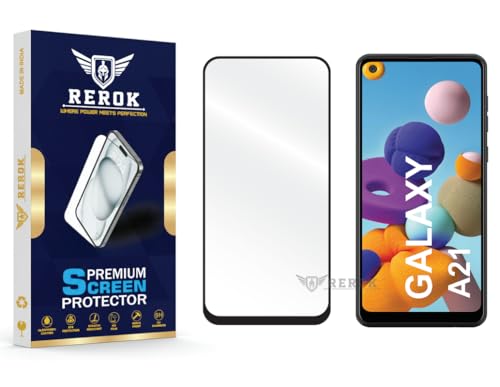 Image of Gorilla Tempered Glass Screen Protector Compatible with Samsung Galaxy A21 [Pack of 1] | Edge-to-Edge, Bubble-Free, Case Friendly, Easy Installation Kit