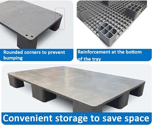 Palettes en plastique pour le stockage de sous-sol, palettes de sol légères, résistantes à l'humidité, résistantes à l'usure et antidérapantes, pour supermarché et utilisation en extérieur