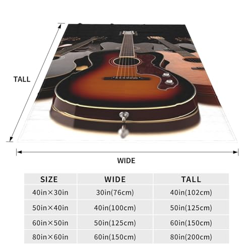 Couverture guitare micro polaire contre le froid au bureau