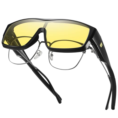 Image of DUCO Sports Polarized Fit Over Sunglasses for Men Women Wrap Around Wear Over Glasses for Cycling Fishing