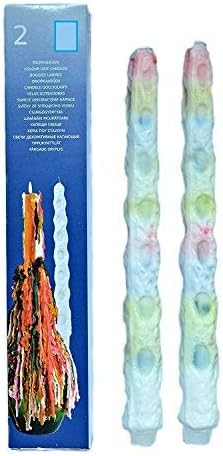 10 Coloured Drip Candles