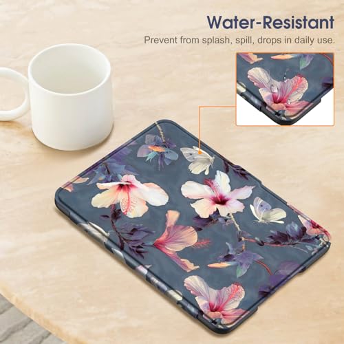 Miniatura 8 de Fintie Funda 7 Para Kindle Paperwhite 12. Generación - 2024 Y Kindle Colorsoft Signature Edition 1. Generación , Funda Protectora Ligera Con Auto Sleep Wake,Hibisco Floreciente