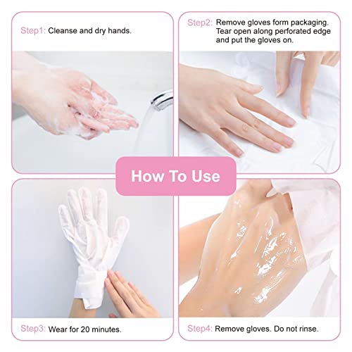 Mãos Secas Descascando | Luvas de Mão Reparadoras com Extrato Natural de Folhas de Camellia Oleifera