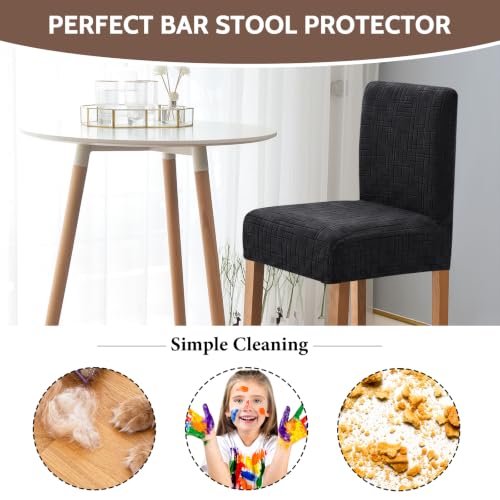 Image of FUANGUI Bar Stool Covers Set of 2, Stretch Bar Stool Seat Covers