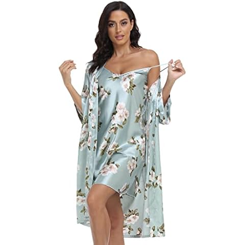 Women's Satin Robe and Camisole Set Cover
