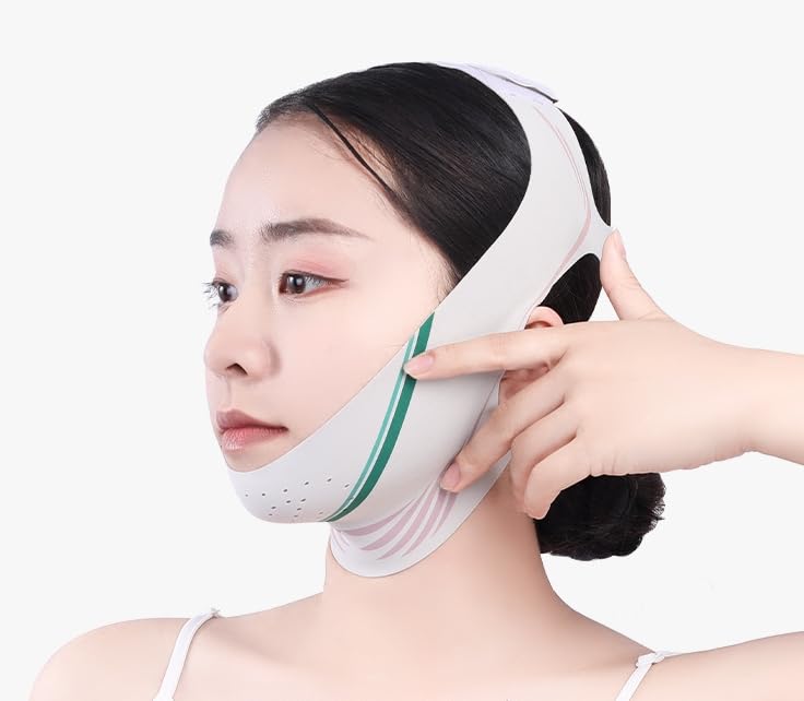 Reusable V-Line Mask for Women, Soft and Comfortable Chin Strap for Sleeping, Adjustable and Breathable Face Lifting Band, Ideal for Nighttime Use, Enhances Jawline and Reduces Double Chin