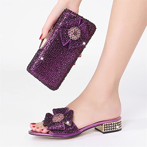 Chaussures de mariage strass confortables et sac de soirée coordonné - 5