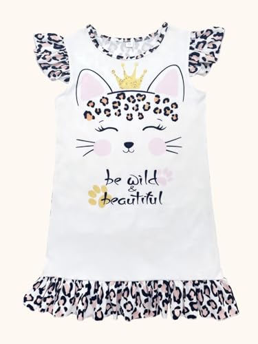 Bow Dream Girl Dress and Matching American Girl Doll Clothes for Girls Leopard Cat3