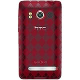 Amzer Luxe Argyle Skin Case for HTC EVO 4G - Red