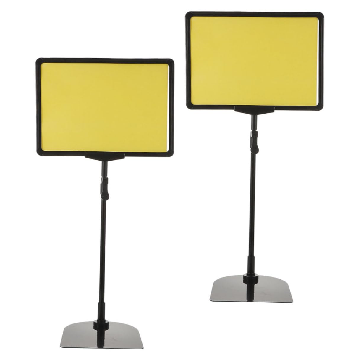 NOLITOY Porta Etichette Prezzo in Acciaio Inossidabile e Plastica Giallo 2 Pezzi Supporto Leggero Clip Design per Cartellini Prezzi in Negozio e Frutteria