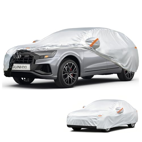 Image of GUNHYI Car Cover Custom Fit Audi Q8 (2018-2026) Waterproof for Automobiles, Oxford Sun Rain Dust Snow Protection (Ships from US Warehouse, Delivery 3-8 Days)