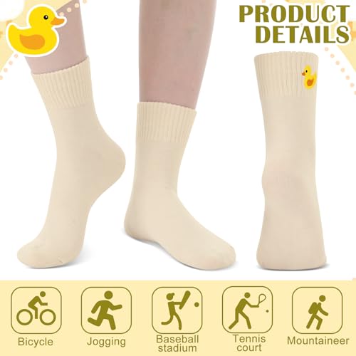 Image of Eurzom 10 Pairs Socks Womens Crew Elastic Ankle Length Cotton Socks Aesthetic Cute Lightweight Low Cut Gifts for Women