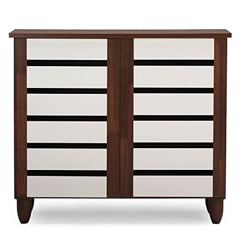Baxton Studio Gisela 2-Door Shoe Storage Cabinet by Baxton Studio - Used condition - US$47.37