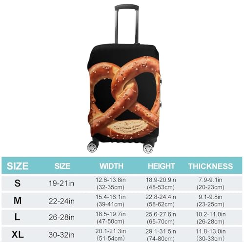 Pretzels Vintage 70s Luggage Covers Washable Travel Suitcase Cover Elastic Baggage Protector2