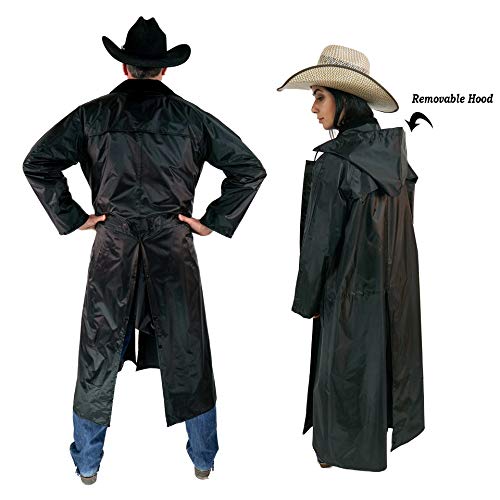 Southwestern Equine American Cowboy Saddle Slicker Rain Coat Duster – 100% Waterproof Full Length Unisex3
