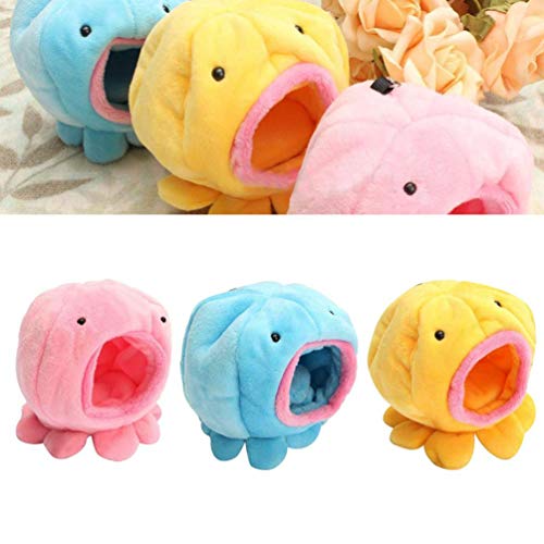 VILLCASE Hamster para animais de estimação, cama quente, cabana de lã para pendurar gaiola de brinqu