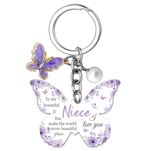 Niece Gifts From Auntie To My Niece Keychain Gifts for Nieces From Aunt Uncle Birthday...