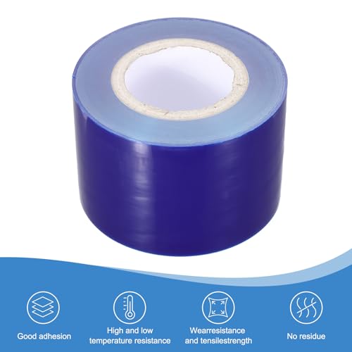 Image of PATIKIL Removable Protective Film Tape, 4 Inch x 656 ft PE Surface Protective Scratch Film Tape Roll for Furniture Electrical Appliances Plastic Hardware Medium Stickiness, Blue