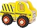small foot 11096 Einsatzfahrzeug Baufahrzeug aus Holz, mit Ladefläche und gummierten Rädern, ab 18 Monaten Spielzeug, Gelb