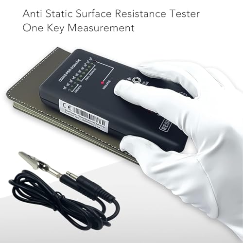 Image of Digital Surface Resistance Tester Precise Static Electricity Tester Resistance Measuring Instrument Electrostatic Analyzer Static Detector Self Calibration Static Tester Surface Resistivity Tester