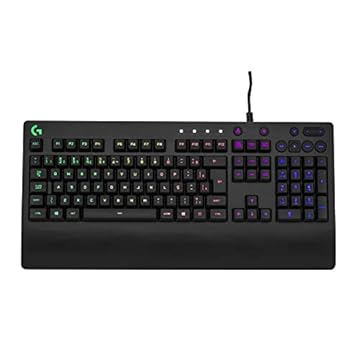 Teclado Gamer Logitech G213 com Layout ABNT2, RGB LIGHTSYNC, Controles de Mídia Dedicados, Design Durável e Resistente à Respingos