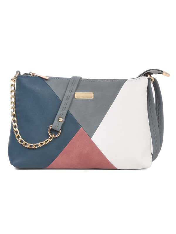 HIGHCRAFT PU Synthetic Leather Elegant Classic Chain Strap Crossbody/Sidebag/Slingbag For Women (Grey) (B09Y64Y6GP) Amazon Price History, Amazon Price Tracker