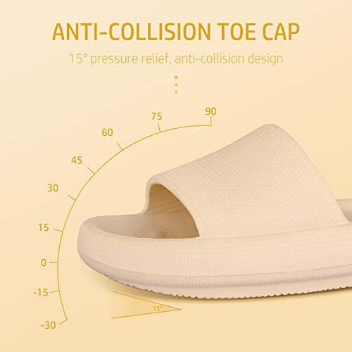 Image of Leevar Cloud Slides for Women and Men - Soft, Comfy, Relax Cloud Slippers, Thick Sole, Non-slip Slides for Men, Easy to Clean, Shower, Swimming, Beach, Indoor and Outdoor Slides for Men