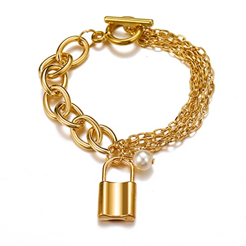Image of Shining Diva Fashion Stylish Multilayer Gold Plated Bangle Bracelet for Women and Girls
