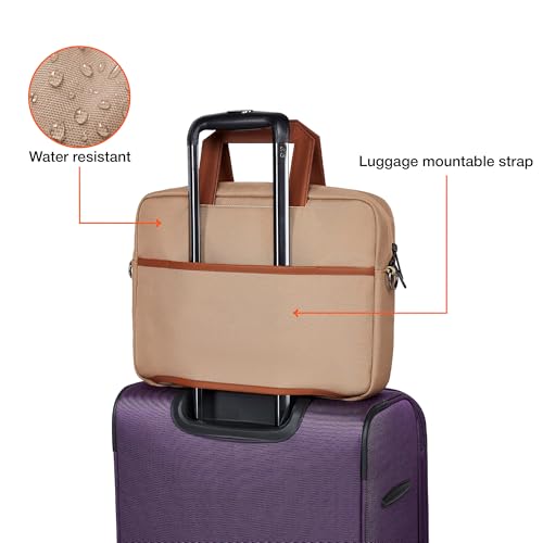 Image of Nasher Miles Briefcase & Messenger Bag | Lightweight PU & Polyester with Adjustable Strap, Fits Laptop | Ideal for Office & Travel | for Men & Women
