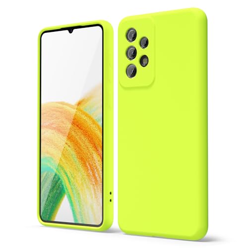 oakxco Coque Silicone pour Samsung Galaxy A33 5G, Étui Ultra Fine Souple Gel Caoutchouc Anti-Chocs Housse Toucher Soyeux, Slim Esthétique Protection Cover, Jaune Fluo oakxco Coque Silicone pour Samsung Galaxy A33 5G, Étui Ultra Fine Souple Gel Caoutchouc Anti-Chocs Housse Toucher Soyeux, Slim Esthétique Protection Cover, Jaune Fluo