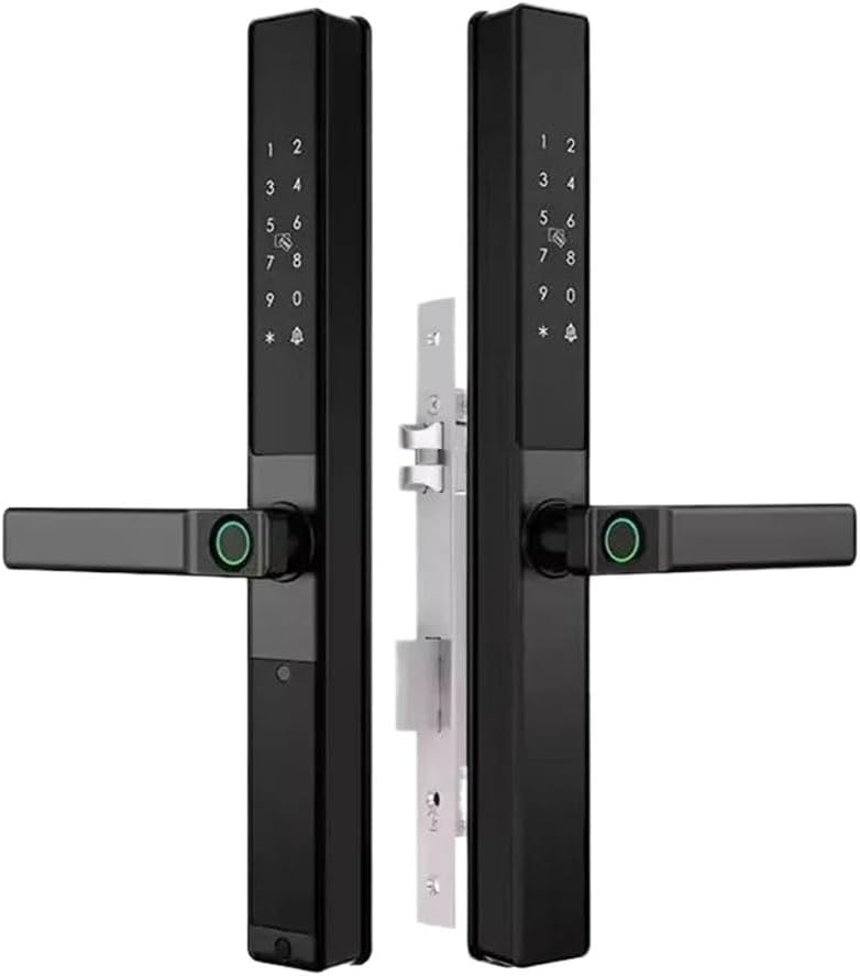 Waterproof Dual Sides Fingerprint Smart Door Lock 2085 Doublehook Ttlock Malaysia Saudi A Smart Aluminum Lock(Black tuya WiFi,3592 270multipoint)