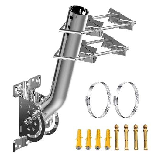 Starlink Mount, Starlink RV Ladder Mount, Starlink RV V-Jaw Bracket U Bolts Antenna Mast Clamp Accessories for Starlink Satellite,TV,CB,Ham Outside Home Antenna Double Pipe-Mounting(2 Pack)