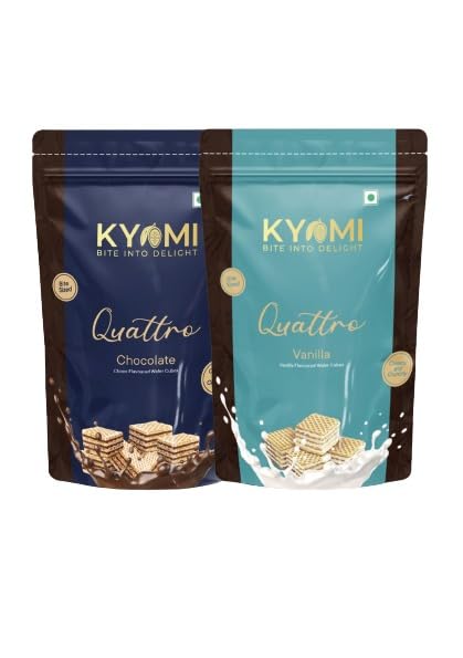 Kyomi Quattro Wafer Cubes, 300g | International taste | Made with original Ghana Cocoa Powder | (Buy 1 Get 1 Free) (Pack of 2) (Chocolate+Vanilla) (B0DBQDJHVR) Amazon Price History, Amazon Price Tracker