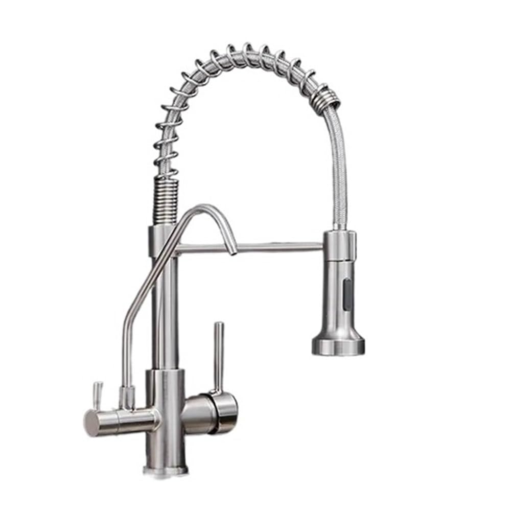 Kitchen Faucets Nickel Pull Out Crane for Kitchen Tap Three Ways Sink Mixer Kitchen Faucet torneira Sink XT-210(Nickel)