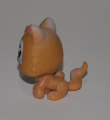 Kitten #47 (Orange, Blue Eyes) - Littlest Pet Shop (Retired) Collector Toy - LPS Collectible Replacement Figure - Loose (OOP Out of Package & Print)