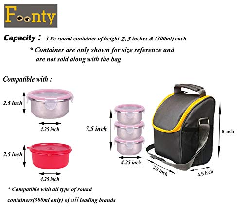 Image of Foonty Office Use Women Waterproof Lunch Bag /Tiffin Bag(Grey,FFFLB8021G)