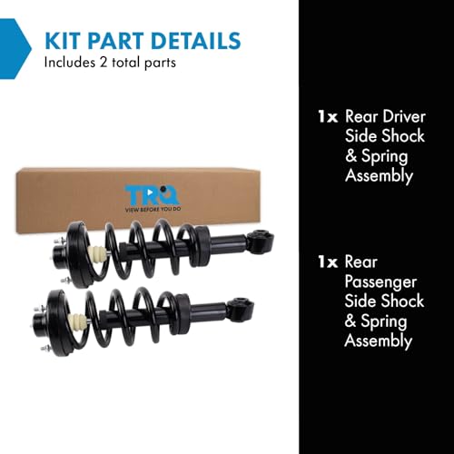 Image of TRQ Rear Shock & Spring Assembly Set Compatible with 18-22 Ford Lincoln