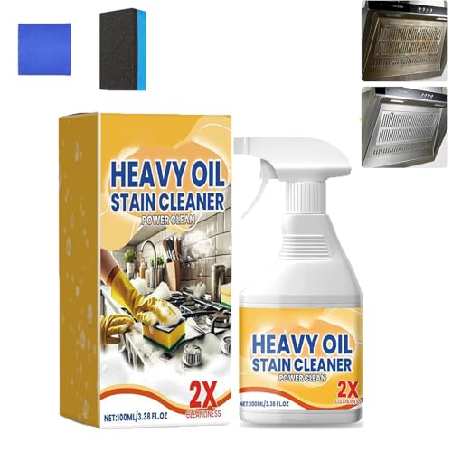 Liapu - Limpiador de aceite pesado de cocina, desengrasante de cocina Liapu, potente limpiador de aceite de cocina, limpiador de espuma multiusos para cocina, limpiador de manchas difíciles, spray