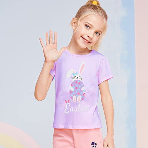 Easter Shirts for Toddler Girls Bunny T-Shirt Graphic Tees Kids Rabbit Tops Egg Hunt Easter Day Gift Size 1-7T2