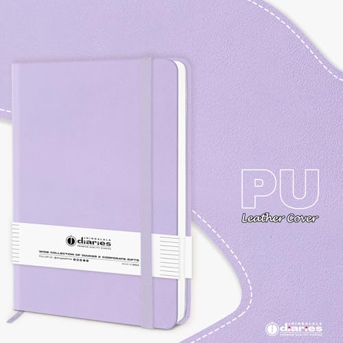 Image of Jhingalala Diaries - Hardbound Leather Cover Pocket Size Corporate Executive Diary Notebook I Pocket Diary For Men and Women I A6 Size I 80gsm Paper I 192 Ruled Pages (Purple)
