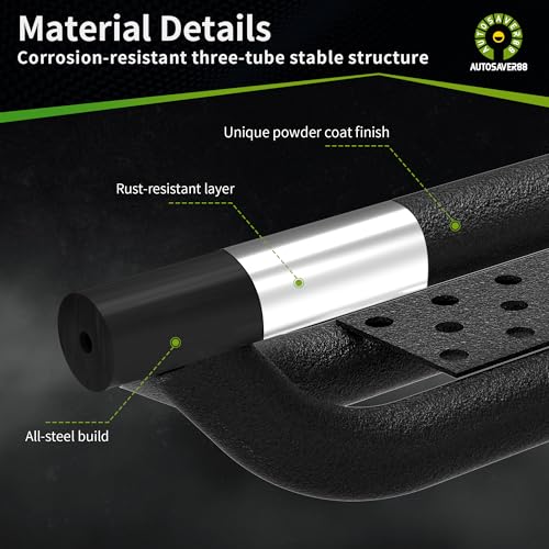 Estribos AUTOSAVER88 para Jeep Wrangler JK 2007-2018 miniatura 3