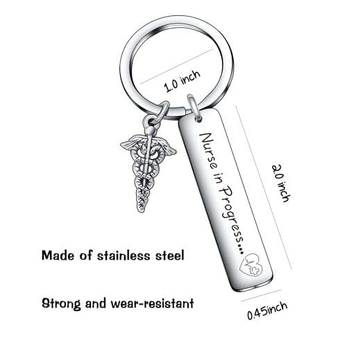 De&ai Nursing Student Keychain Future Nurse Gifts Nursing Keychain Nurse in Progress Keyring2