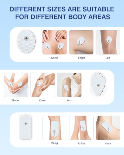 Image of 20 Pack Large TENS Unit Replacement Electrode Pads, White