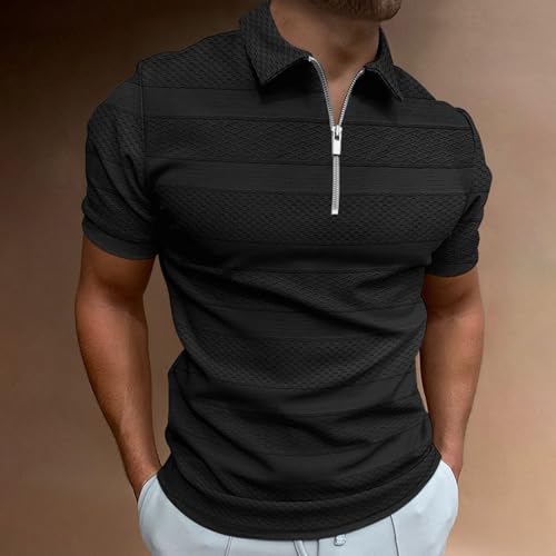 Men's Leisure Fashion Stripe Contrast Design Lapel Button Long Sleeve Tops Mens Small T Shirts Mens Shirts3