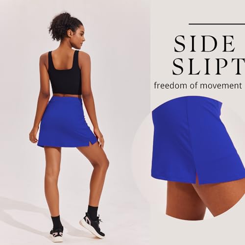 Image of Ekouaer 16 inch Golf Skorts for Woman with Inner Pockets Silicone Grippers Tennis Skirt Quick Dry Athletic Pickleball Skort