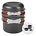 Bulin Casserole Camping Ultra Léger Lot de 3 pour 1 Personnes Ensemble de Popotes Aluminium Épaissi Équipement de Cuisine Portable avec Sac de Transport Randonnée Extérieur Pique-Nique