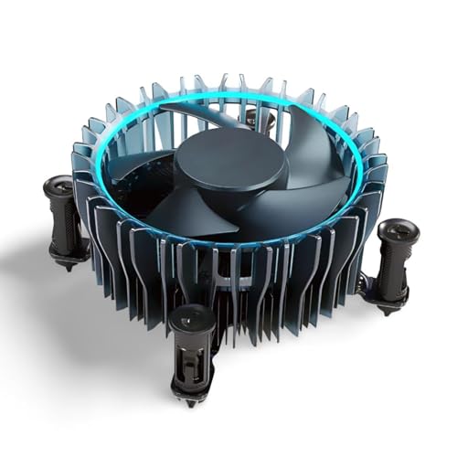 i5 CPU Cooler Compatible with intel LGA1700 12th Gen Alder Lake i3/i5/i7 CPU, CPU Aluminum Heatsink Copper cooling fan For intel 13th Gen Raptor Lake i3/i5/i7 (Up to 65W) i5-12400 Cooler Fan 12V 0.60A