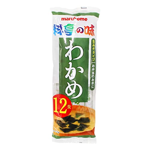 Marukome Instant Miso Soup Paste Sachets With Wakame 12x18g