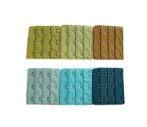 Ewanda store 16 Pcs Assorted Colors 3 Hooks 3 Rows Bra Strap Extensions Bra Strap Extenders for Women,Color in Random
